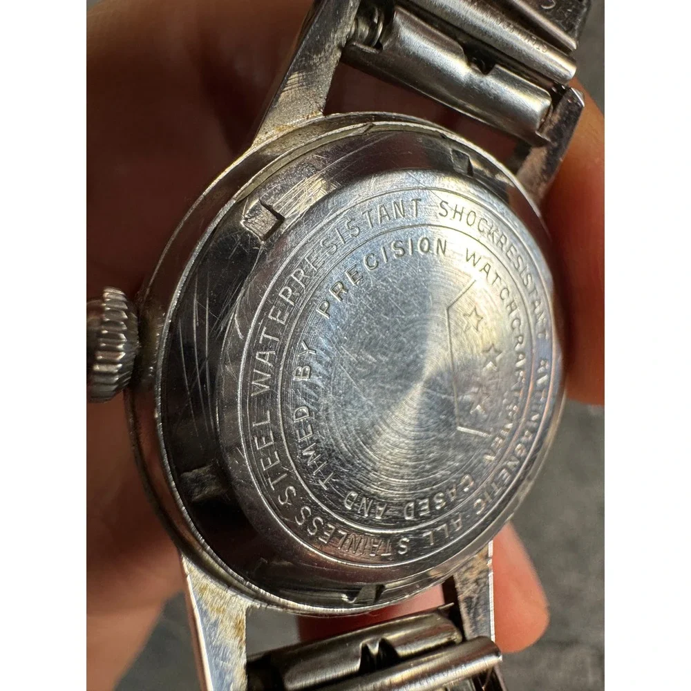 Vintage Altair 17 Jewels Manual Wind Watch Stainless Steel Speidel Band 32mm